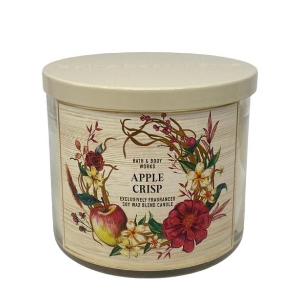 Bath & Body Works APPLE CRISP 3-Wick Scented Candle NEW - Picture 1 of 4